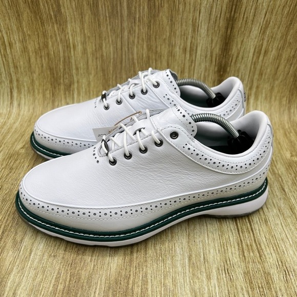 Adidas MC80 Spikeless Mens Size 6 Womens 7 Golf Shoes White Green Wingtip IE3526 main image 11